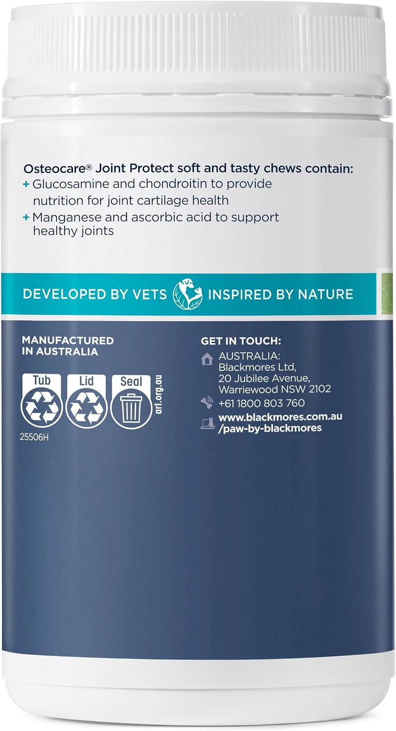 PAW by Blackmores Osteocare® Joint Protect for Dogs | Improves Joint Function & Mobility |100 Chews