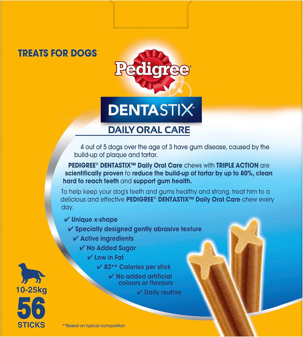 Pedigree DentaStix Daily Dental Chews for Dogs – 56 Pack
