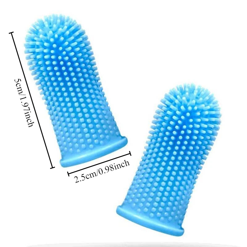 Soft Silicone Finger Toothbrush for Dogs & Cats (with Storage Case)