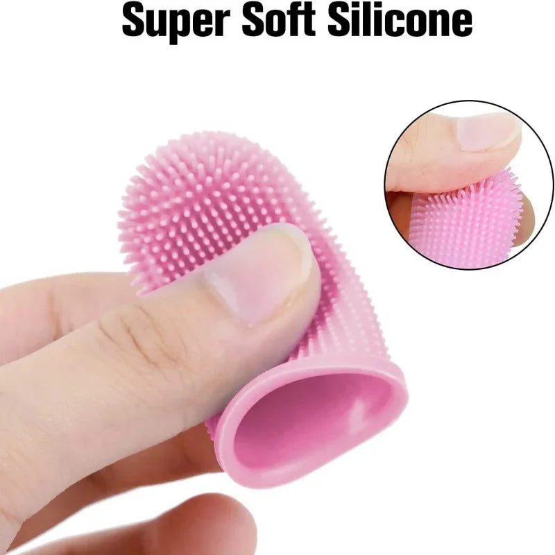Soft Silicone Finger Toothbrush for Dogs & Cats (with Storage Case)